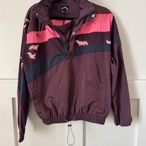Anthropologie The Upside Maroon and Pink Jacket